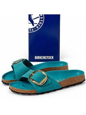 Birkenstock Madrid Big Buckle Biscay Bay Oiled Leather Sandals Women’s EU 37